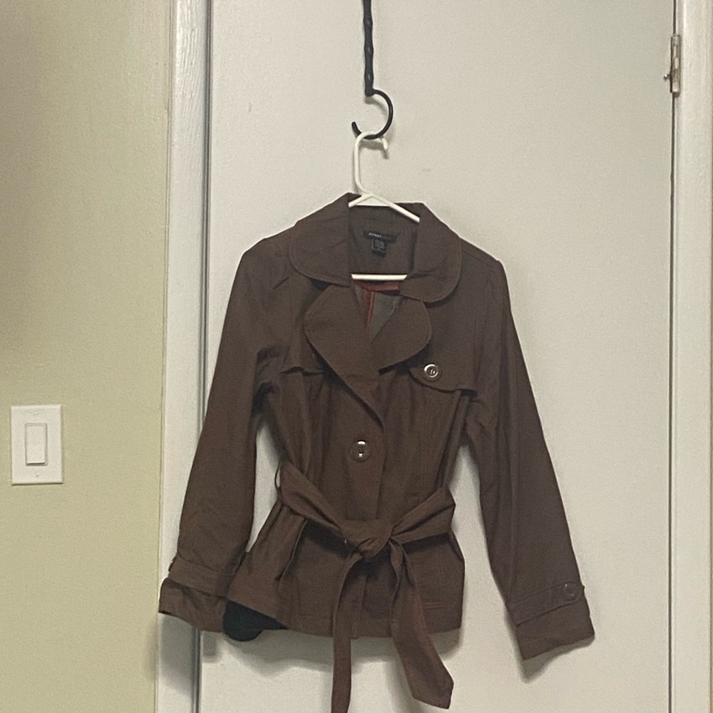 Robert Louis Brown Trench Coat Classic Design